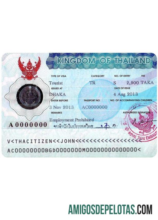 Vista da TAILÂNDIA exemplo real